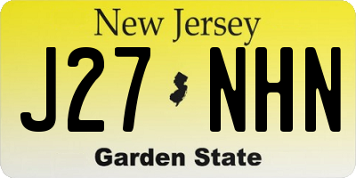 NJ license plate J27NHN