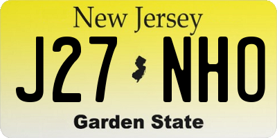 NJ license plate J27NHO