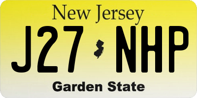 NJ license plate J27NHP