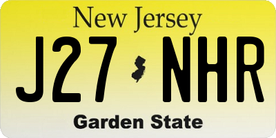 NJ license plate J27NHR