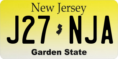 NJ license plate J27NJA