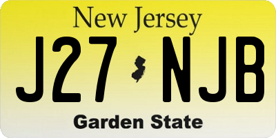 NJ license plate J27NJB