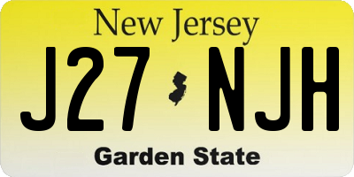 NJ license plate J27NJH