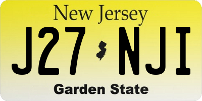 NJ license plate J27NJI