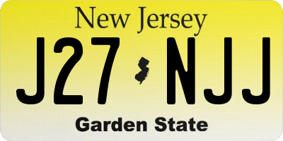NJ license plate J27NJJ