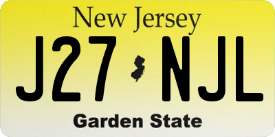NJ license plate J27NJL