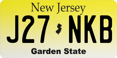 NJ license plate J27NKB