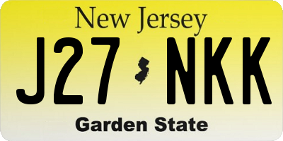 NJ license plate J27NKK