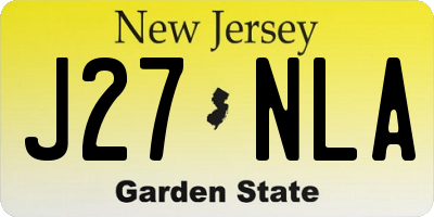 NJ license plate J27NLA