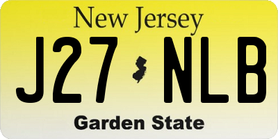 NJ license plate J27NLB