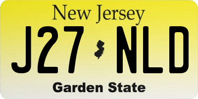 NJ license plate J27NLD