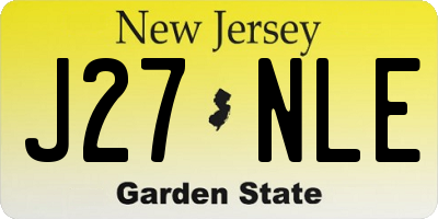 NJ license plate J27NLE