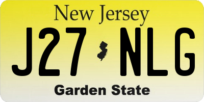 NJ license plate J27NLG