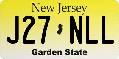 NJ license plate J27NLL