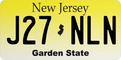 NJ license plate J27NLN