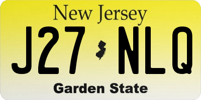 NJ license plate J27NLQ