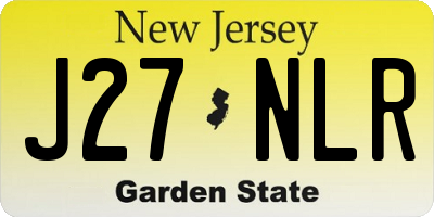 NJ license plate J27NLR