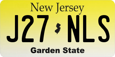 NJ license plate J27NLS