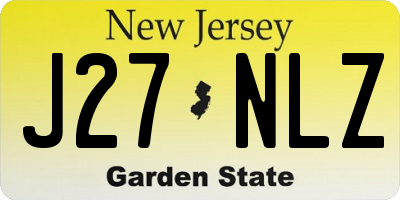 NJ license plate J27NLZ