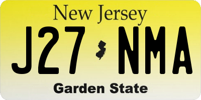NJ license plate J27NMA
