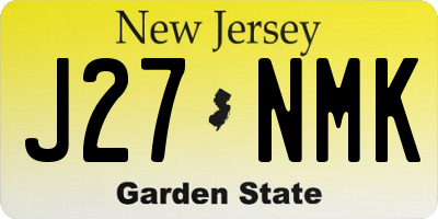 NJ license plate J27NMK