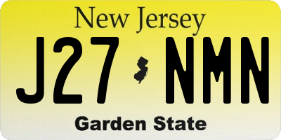 NJ license plate J27NMN