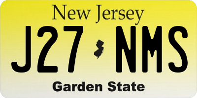 NJ license plate J27NMS