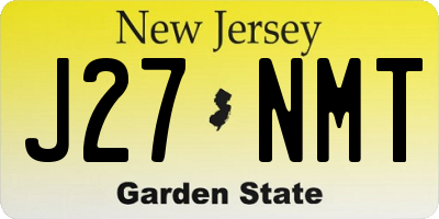 NJ license plate J27NMT