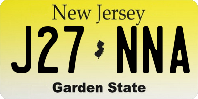 NJ license plate J27NNA