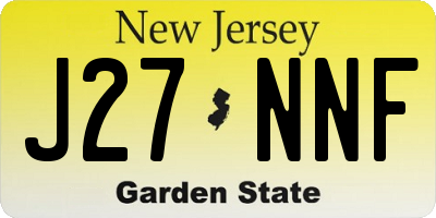 NJ license plate J27NNF