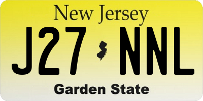 NJ license plate J27NNL