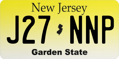 NJ license plate J27NNP