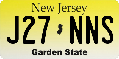 NJ license plate J27NNS