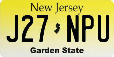 NJ license plate J27NPU