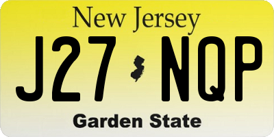 NJ license plate J27NQP
