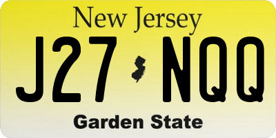 NJ license plate J27NQQ