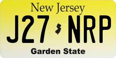 NJ license plate J27NRP