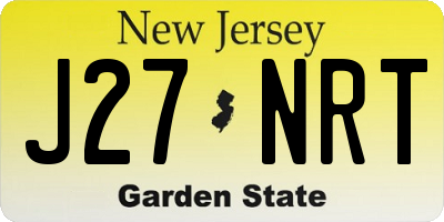 NJ license plate J27NRT