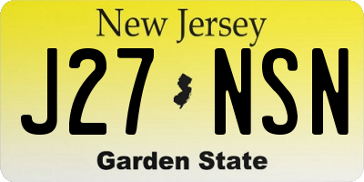 NJ license plate J27NSN