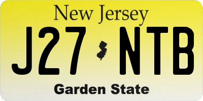 NJ license plate J27NTB