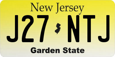 NJ license plate J27NTJ
