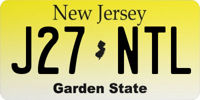 NJ license plate J27NTL