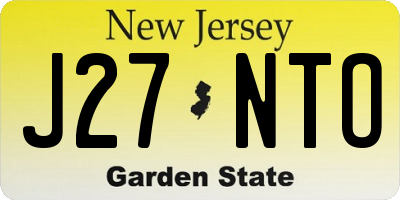 NJ license plate J27NTO