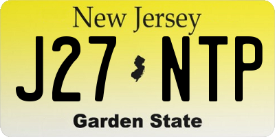 NJ license plate J27NTP
