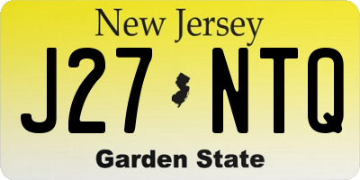 NJ license plate J27NTQ
