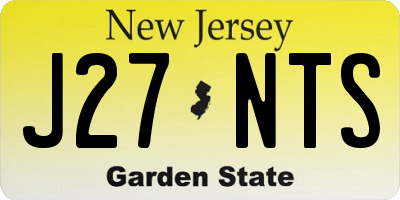 NJ license plate J27NTS