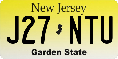 NJ license plate J27NTU