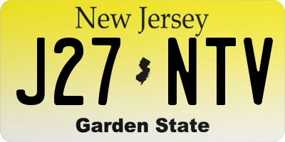 NJ license plate J27NTV