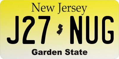 NJ license plate J27NUG