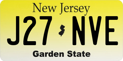 NJ license plate J27NVE